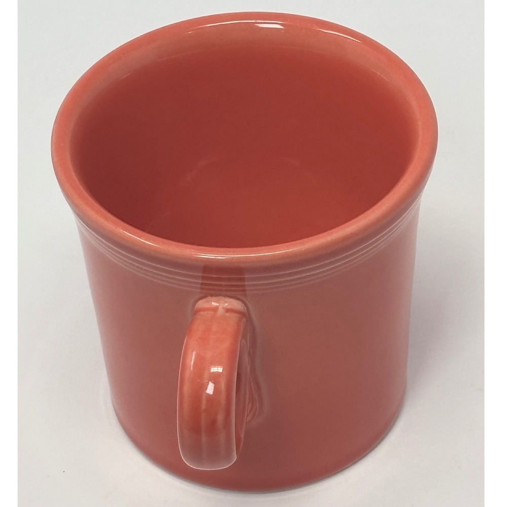 Fiesta Homer Laughlin Coral Pink Ring Handle Coffee Mug Tea Cup USA Made